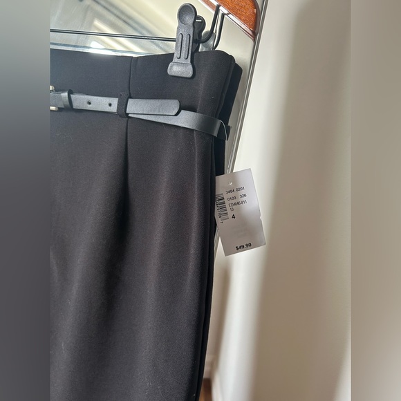 Black Belted Pencil Skirt - Picture 2 of 3